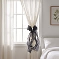 thumbnail image 5 of Yhmxh Sheer Organza Bow Curtain Tiebacks with Wavy Streamers, Pre-Tied Elegant Ribbon Bow Curtain Holdbacks, Decorative Window Curtain Tie Backs for Bedroom Living Room Wedding Home Decor, 5 of 6