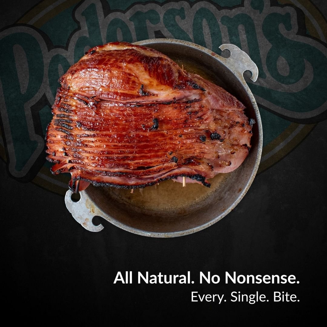 Pedersons Farms, No Sugar Spiral Sliced Bone-In Uncured Half Easter Ham (7 Pound Average)