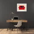 thumbnail image 3 of Dillon, Carol 24x20 White Modern Wood Framed Museum Art Print Titled - Dobie on Red, 3 of 4