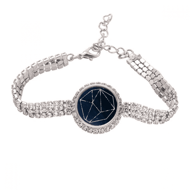 Universo de fantasía de cristal azul cielo de estrella Pulsera de tobillera de cadena de tenis, joyería de diamantes