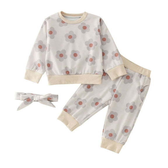 Sngxgn Girls 2 Piece Outfits Tracksuit Clothes Sweatsuit Ruffle Pullover Sweatshirt Sweatpants Clothing Sets(Pink,6M)