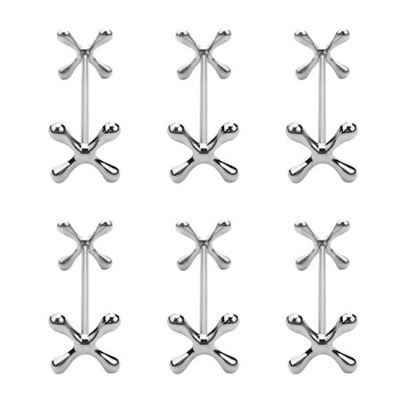 

6 Pcs Zinc Alloy Chopsticks Rest Spoons Stand Forks Knives Holder Rack Stand Metal Craft Table Decoration