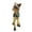UP LEG, variant on Transpac Deer W/Santa Hat - 1 Deer 7.5 Inch, Polyresin - Reindeer Christmas