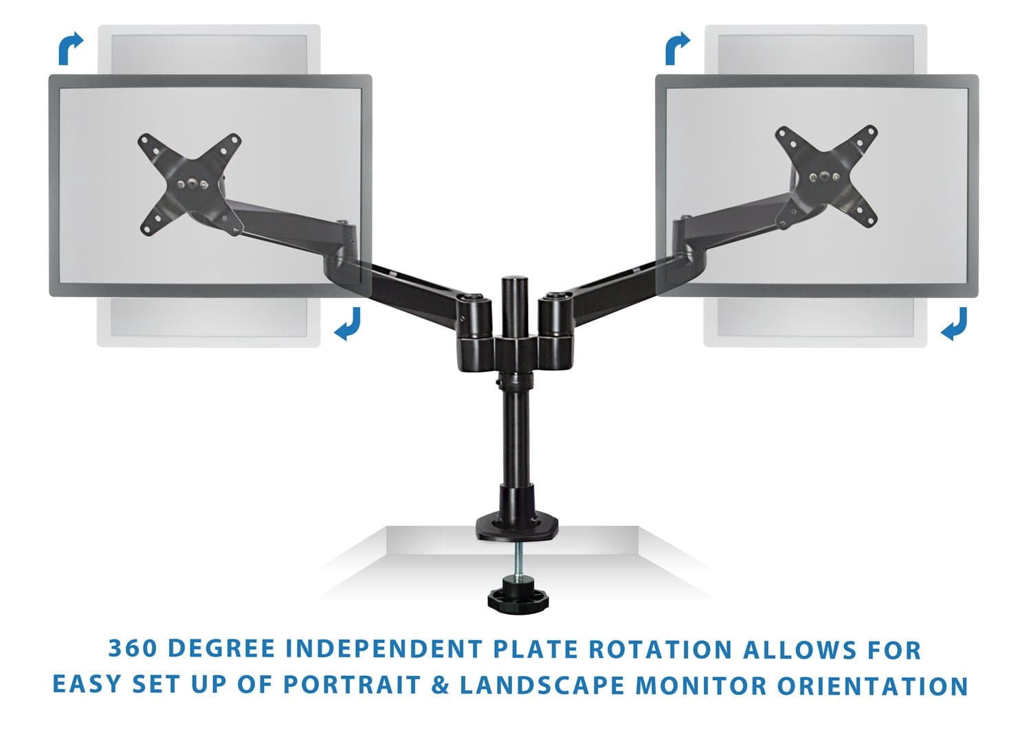 Mount-It! Dual Monitor Desk Mount | Fits 13"-24" Computer Screens | TAA Compliant