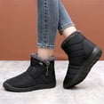 thumbnail image 2 of Womens Winter Snow Boots for Elderly Woman Comfortable Warm Fleece Lined Zipper Non Slip Work Walking Ankle Booties, 2 of 4