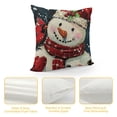 thumbnail image 4 of PHYHOO  Snowman Christmas Red Throw Pillow Cover, Winter Holiday Cushion Case Decoration for Sofa Couch, 4 of 5