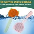 thumbnail image 4 of shuaien 2 Pcs Cat Brush with Release Button, Pet Brush, Self-Cleaning Sliker Brush with 1 Click, Grooming Brush for Cat Dog (Pink+Green), 4 of 7