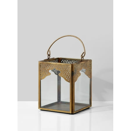 

4in Antique Bronze Mumtaz Square Lantern