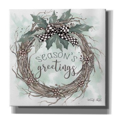 Epic Graffiti 'Season's Greetings' by Cindy Jacobs, Canvas Wall Art, 12"x12"
