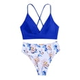 thumbnail image 3 of Hicidod Bikini Sets for Women Printed High Waisted Tummy Control Push Up Swimsuit Two Piece Beach Surfing Bathing Suit with Padded, 3 of 9