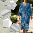 thumbnail image 5 of DISNIMO Women's Maxi Dress Tie Dye Printed 3/4 Sleeve Loose Dresses Casual V Neck Shift Dress Fashion Casual Dresses for Women, 3XL, 5 of 6