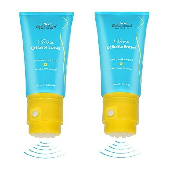 Belle Azul Vibra Cellulite Eraser with applicator. Natural Ingredients 150 ml / 5.28 fl oz (Pack of 2)