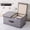 Grey S, variant on 1PCS Double Lattice Fabric Storage Box Foldable Double Lid Home Wardrobe Organizer for Clothes And Plush Toys