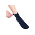 thumbnail image 6 of INSPIRE CHIC Women's Elastic Selvedge Cuffs Stretchy Ankle High Socks Navy Blue-2pcs one size, 6 of 7