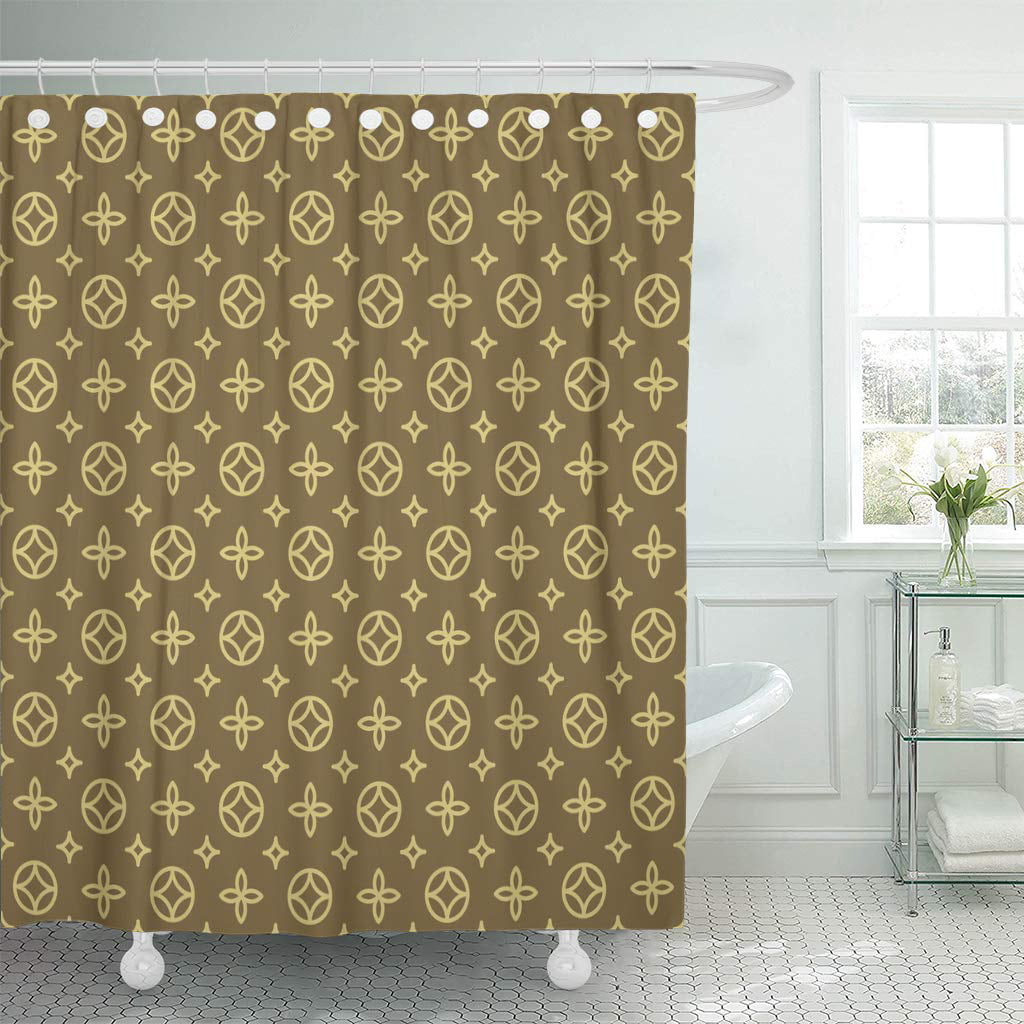 interferens Regelmæssighed At redigere KSADK Louis Luxury Geometric Floral Pattern in Vintage Vuitton Pram Blossom  Canvas Shower Curtain Bathroom Curtain 66x72 inch - Walmart.com