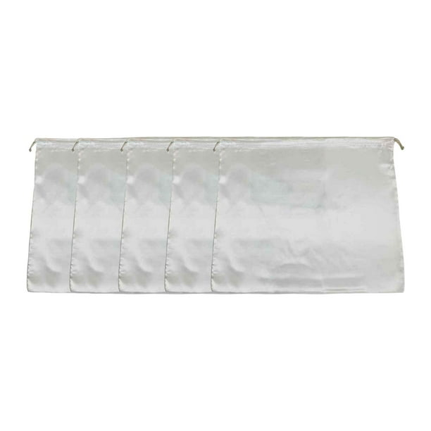 Paquete de 5 bolsas de regalo de satén, bolsa de almacenamiento antipolvo con cordón, ideal para viajes. 50x40cm
