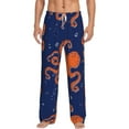 thumbnail image 2 of Lsque Octopus Print Men's Pajama Pants, Lounge Pant - Comfortable Home Wear,Elastic Waistband, Stylish Design-XX-Large, 2 of 9