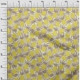thumbnail image 3 of oneOone Polyester Spandex Brown Fabric Tropical Pineapple With Leaf Dress Material Fabric Print Fabric By The Yard 56 Inch Wide, 3 of 4
