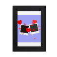 thumbnail image 1 of Día de San Valentín Marco de Fotos de escritorio imagen Arte Negro Pintura 5x7 pulgadas, 1 of 4