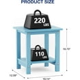 thumbnail image 3 of WINSOON Small Outside Adirondack Square Side Table,Double Layer Set Of 2 - Blue, 3 of 7