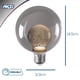 thumbnail image 2 of Foco Globo Aksi Black and White 3 W, 2 of 3