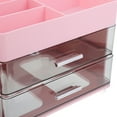 thumbnail image 3 of LOLIPPYY Multifunctional Pink Makeup Storage Box with Large Capacity for Bedroom Vanity, 3 of 8