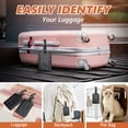 thumbnail image 6 of UNIWELL 4PCS Luggage Tags, Privacy Cover ID Label Adjustable Strap for Travel Cruise Bag Suitcase PU Leahter Black, 6 of 6