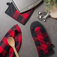 thumbnail image 5 of DII Modern Style Cotton Buffalo Check Potholder in Red (Set of 2), 5 of 8