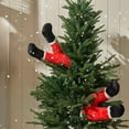 thumbnail image 7 of Yhmxh Santa Legs Christmas Tree Decorations Animated Santa Legs Indoor Stuck in The Tree Decor Fake Leg Stuck Tree Toppers Xmas Holiday Decorations Fireplace Ornaments Red Christmas Gifts, 7 of 7