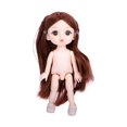 thumbnail image 4 of Preciosa muñeca de moda con articulaciones flexibles, muñecas BJD para vestir, muñecas de pelo suave, bricolaje estilo D, 4 of 9