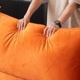 thumbnail image 5 of Sdorens Modular Sectional Sofa Couch,122.82" Velvet 3 Seater Sofa,Minimalist Style Comfy Couch for Living Room Apartment,Orange, 5 of 18