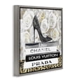 thumbnail image 2 of Stupell Industries Contemporary Glam Heel on Roses Gray Floating Frame Canvas Art, 25 x 25, by Madeline Blake, 2 of 7