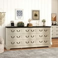 thumbnail image 5 of Farmhouse 9-Drawer Dresser, 62.9" Storage Chest for Bedroom, Living Room & Hallway, Gray, 5 of 11