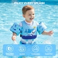 thumbnail image 3 of Koorium 3-in-1 Toddler Swim Vest Life Jacket for Kids,Pool Floaties Jacket 33-66lbs, Toddler Anti-Chafe Remove Arm Floats Swim Jacket with Water Wings for Boys Girls Child, 3 of 9