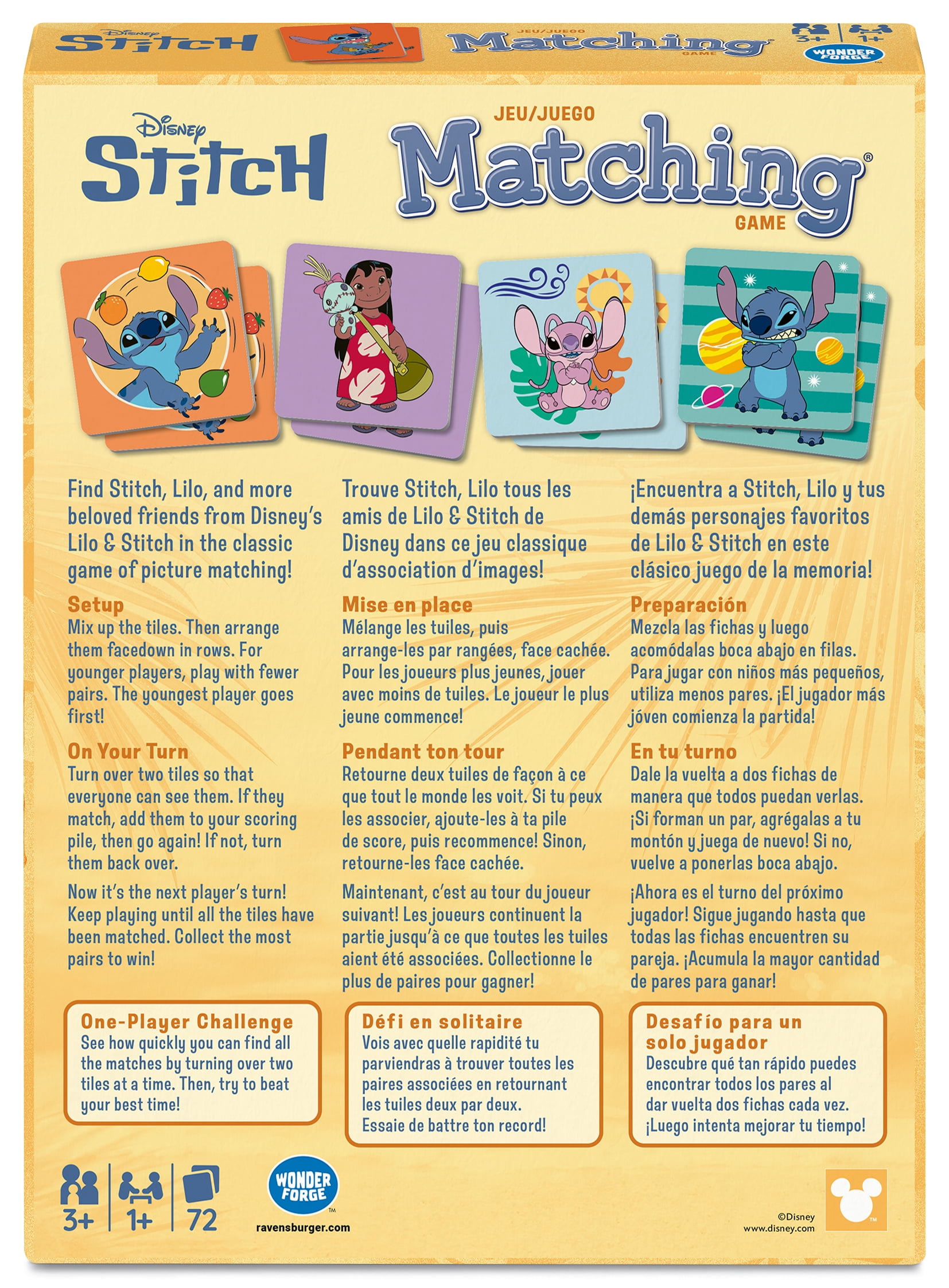 Jeu de mémoire de Stitch