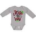 thumbnail image 3 of Inktastic Christmas Jingle all the Way with Music Notes and Holly Boys or Girls Long Sleeve Baby Bodysuit, 3 of 5