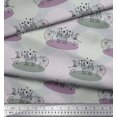 thumbnail image 3 of Soimoi Poly Georgette Fabric Architecture,Dianosaur & Soldier Kids Print Sewing Fabric Yard 52 Inch Wide, 3 of 3
