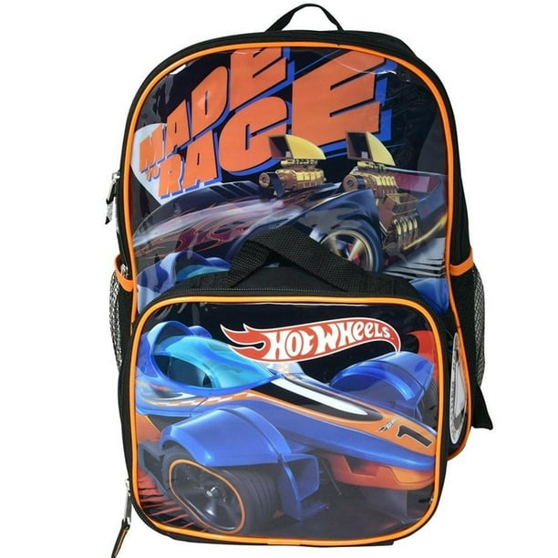 Hot Wheels 16" Backpack with Lunch Bag