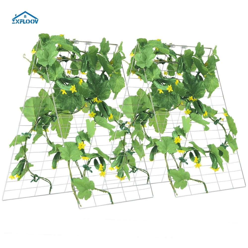 A-Frame Cucumber Trellis 35" x 55" Foldable Metal Garden Trellis