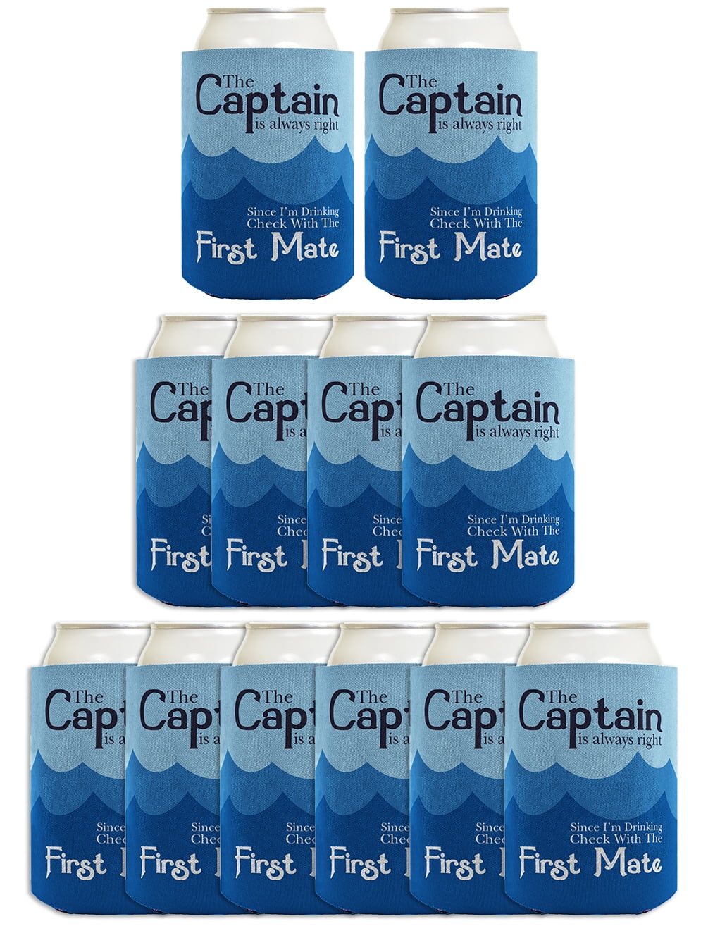 ThisWear Funny Beer Coolie Captain Always Right Check First Mate