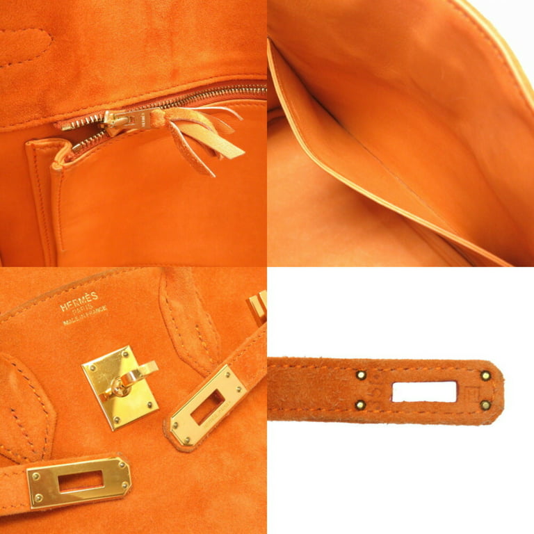 Authenticated Used Hermes Birkin 25 Dobris Orange □ H Engraved Handbag 0245  HERMES Vovelor 