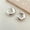 Silver, variant on New Retro Metal Chunky C Shape Hoop Earrings Glossy Gold Color Round Thick Hoops Earrings Ear Jewelry Gift