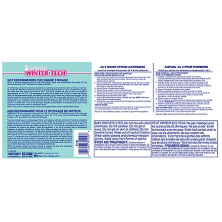 Star Brite 31100 Winter Tech -50 Marine & Rv Water System Antifreeze, 1 gal.