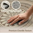 thumbnail image 6 of ODIKA 5'x7' Washable Area Rug Neutral Farmhouse Border Beige That Couch Bohemian Boho Cream Refined Structured for Guest Room, Lounge, Apartment, Non-Slip Low Profile, Stain Resistant, 6 of 7