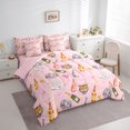 thumbnail image 3 of Feelyou Fashion Girl Party Bedding Comforter Set 7 Pieces, Western Cowgirl Boot Full Bedding Set, Juntle Tiger Animal Reversible Fitted Sheet Flat Sheet, Microfiber Bedroom Decor, 3 of 7