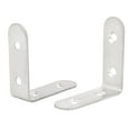 thumbnail image 3 of Uxcell 50mmx50mmx2mm Stainless Steel L Shaped Angle Brackets Shelf Supports 20Pcs, 3 of 4