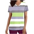 thumbnail image 3 of Women’s V-Neck Nurse Uniform Blouse - Short-Sleeve Button-Front Scrub Top for Medical, Nursing, Clinic, Healthcare, Hospital, Caregiver /Clinic Staff | Multi-Size Multi-Pocket Work Uniform, 3 of 6