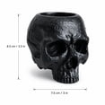 thumbnail image 3 of Skull Planter with Drain Hole, Resin Skull Shaped Flower Pot Candy Bowl, Gothic Decoration for Home Office Desk- Black, 3 of 3