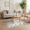 thumbnail image 3 of ODIKA 4'x6' Ultra-Soft Area Rug, Abstract Geometric Interlocking Diamond Triangle Distressed Border None Washable, Bare feet friendly, Silk-Touch for Bedroom Home office, 3 of 7