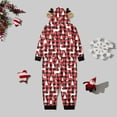 thumbnail image 7 of Baqcunre Family Christmas Pajamas Matching Sets,Children Kids Merry Christmas Sets Red Prints Hooded Zipper Jumpsuit Family Outfit Lounge Set,Kids Christmas Pajamas Christmas Pajamas Red 3T, 7 of 7